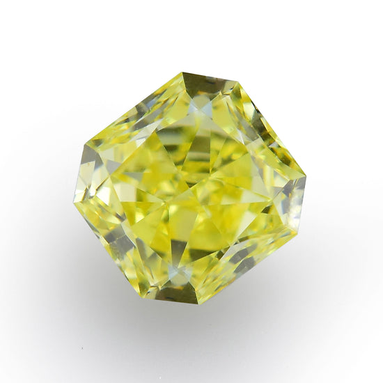 0.41 Carat Fancy Intense Yellow Radiant Diamond VVS2 IGI