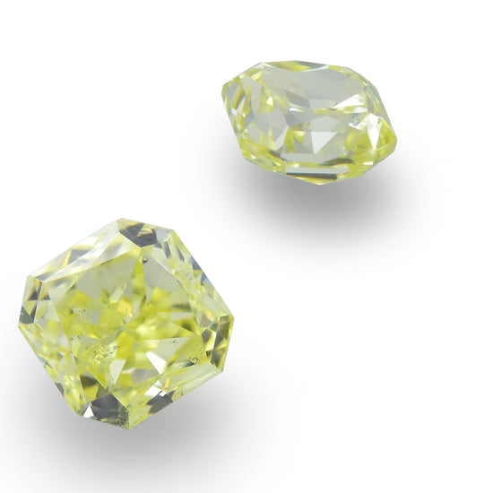 0.60 Carat Fancy Yellow Radiant Diamonds (I1)