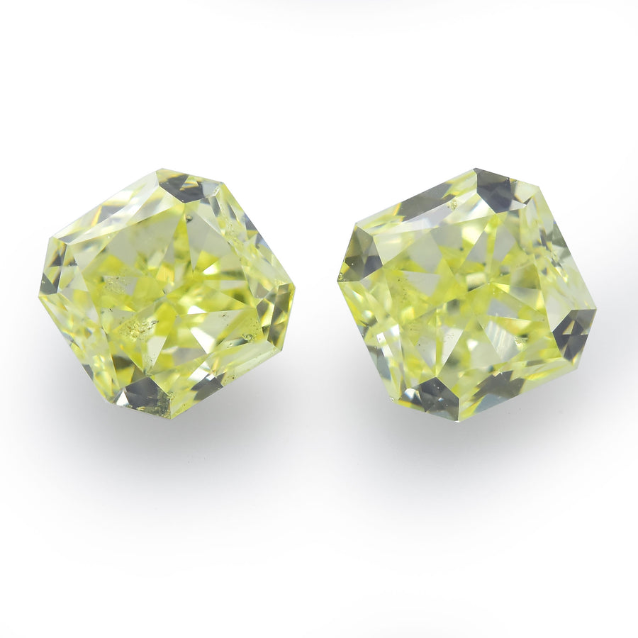 0.60 Carat Fancy Yellow Radiant Diamonds (I1)