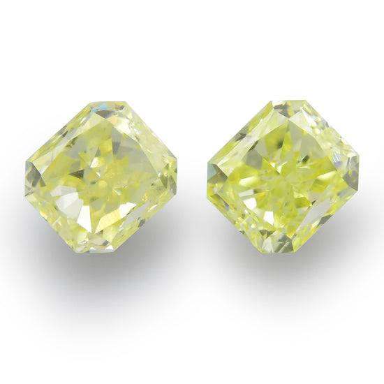 0.53 Carat Fancy Light Yellow Radiant Diamonds (VS2)