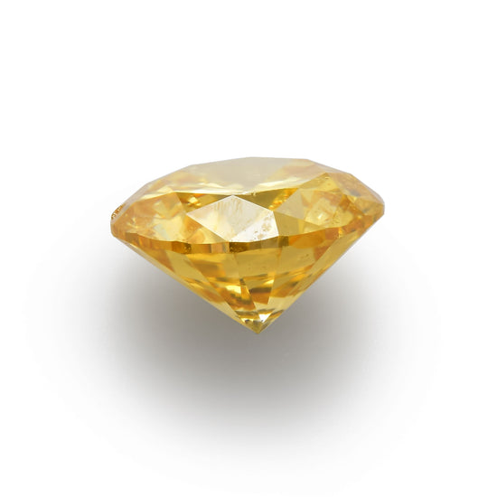 0.65 Carat Fancy Brownish Orangy Yellow Round Brilliant Diamond (I1) GIA