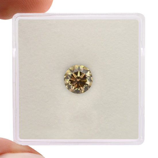 1,00 Karat Fancy Yellowish Brown runder Brillant Diamant VS1 GIA