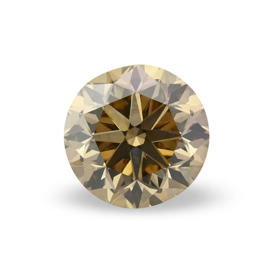 1,00 Karat Fancy Yellowish Brown runder Brillant Diamant VS1 GIA