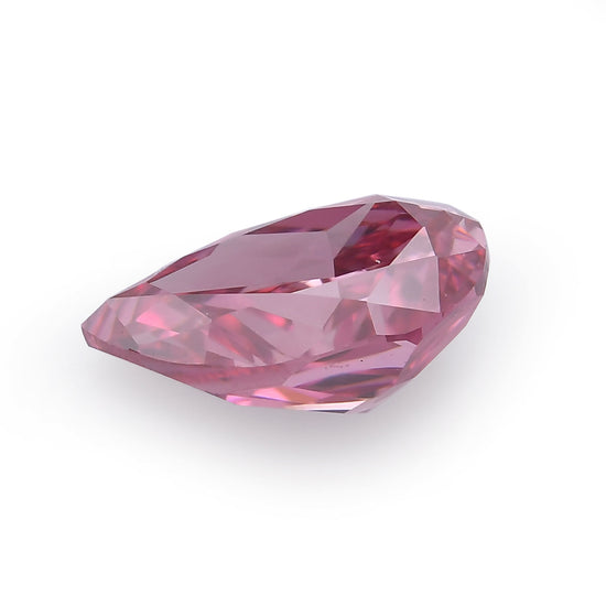0.28 Carat Fancy Vivid Purplish Pink Pear Diamond VVS2 GIA