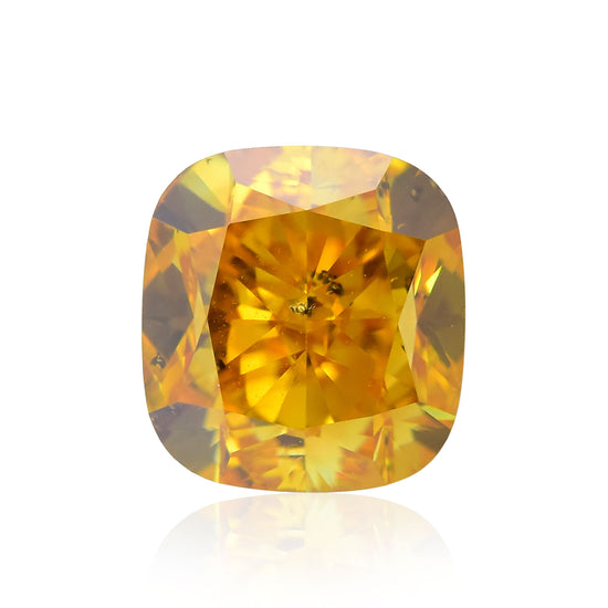 Diamante a cuscino Fancy Vivid Giallo Arancio di 1,14 carati SI2 GIA