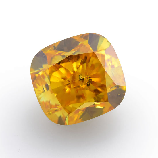 Diamante a cuscino Fancy Vivid Giallo Arancio di 1,14 carati SI2 GIA