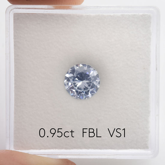 0.95 Carat Fancy Blue Round Brilliant Diamond VS1 GIA