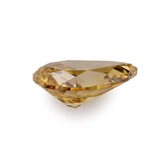 10.41 Carat Fancy Deep Brownish Yellow Pear Diamond VS2 GIA