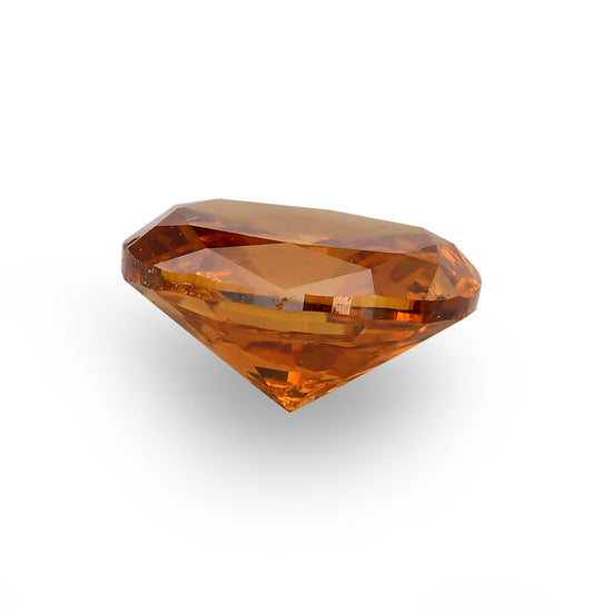 0.71 Carat Fancy Deep Yellowish Orange Cushion Diamond (I2) GIA