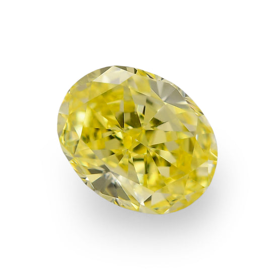 0.47 Carat Fancy Intense Yellow Oval Diamond (VS2) GIA