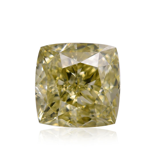 Diamante Giallo Verdastro Brunastro Fantasia a Cuscino da 0,91 Carati VS2 GIA