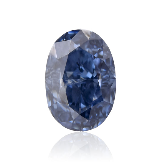 Diamante Ovale Blu Intenso Fantasia da 0,24 carati (I1) GIA