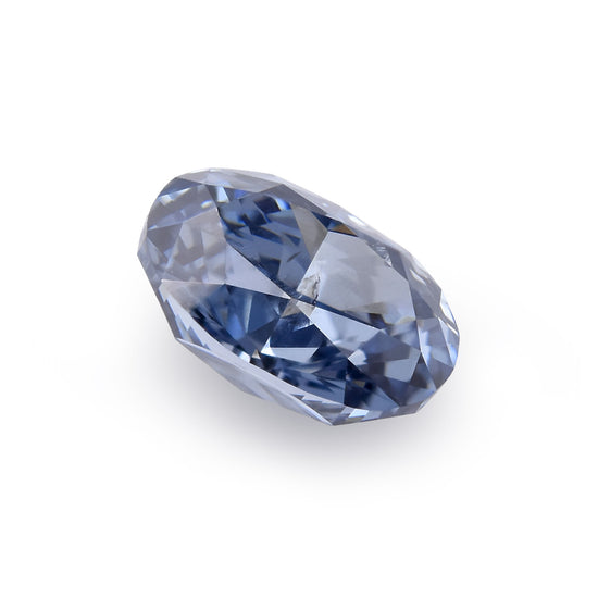 0.24 Carat Fancy Deep Blue Oval Diamond (I1) GIA