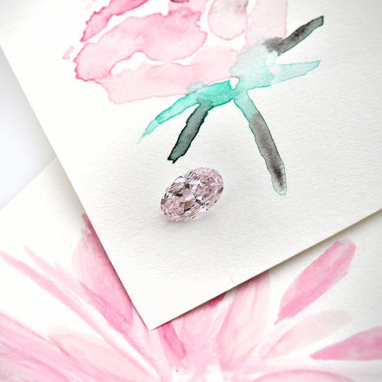 1.54 Carat Fancy Pink Oval Diamond VVS2 GIA