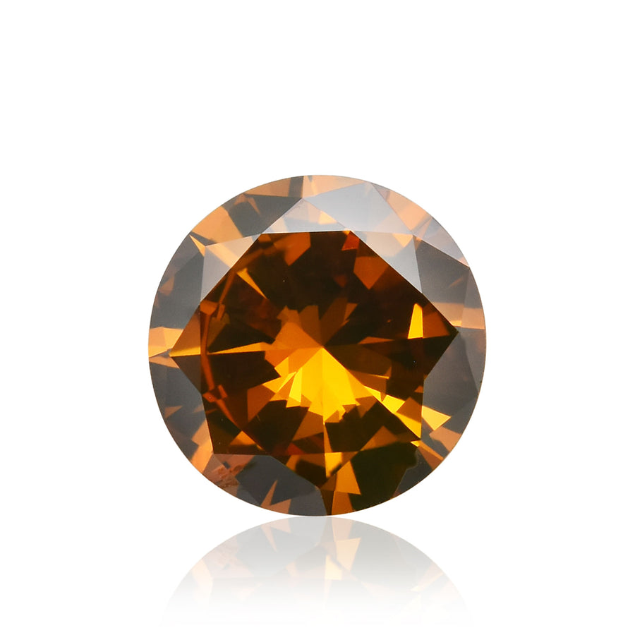 Diamante GIA Rotondo Brillante Fancy Deep Orange Brown da 0,92 carati (SI1)