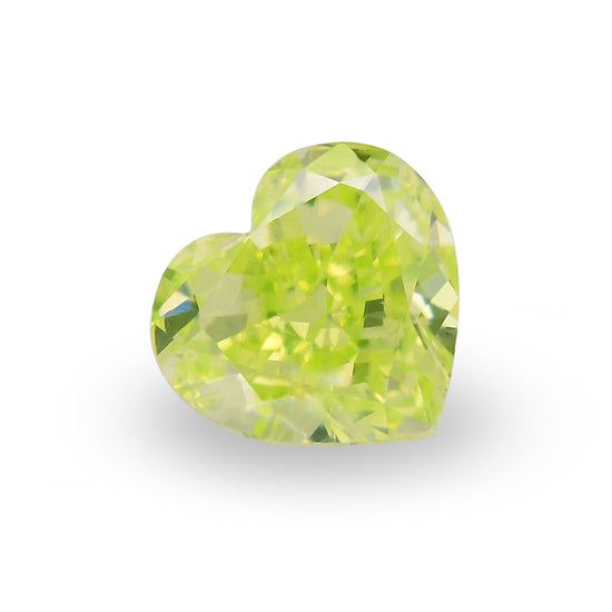 0.51 Carat Fancy Intense Green Yellow Heart Diamond VS1 GIA