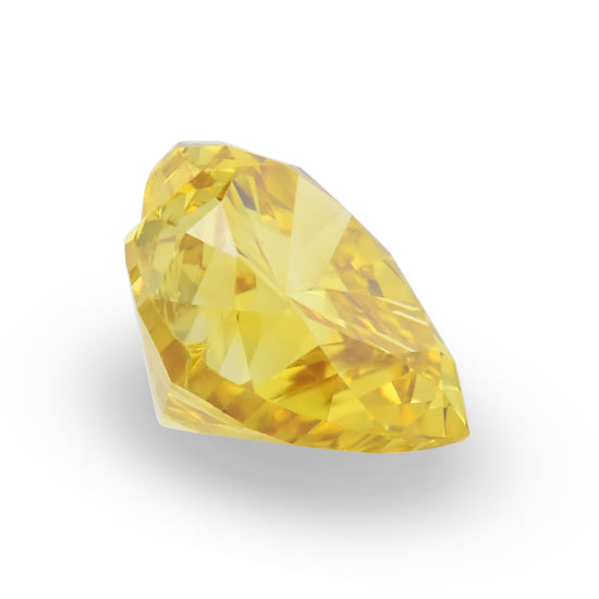 0.58 Carat Fancy Deep Yellow HEART Diamond (I1) GIA