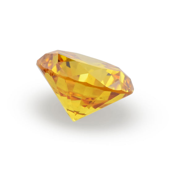 Diamante rotondo brillante GIA, fantasia giallo arancio intenso, 0,25 carati (I1)