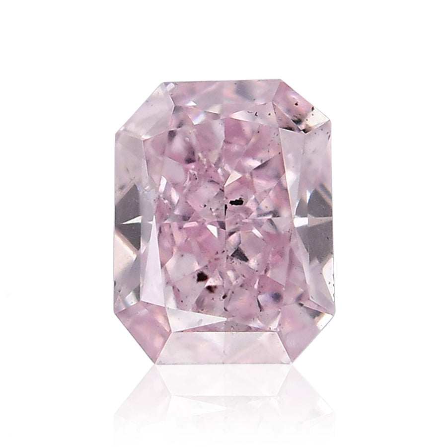 0.14 Carat Fancy Purple Pink Radiant Diamond (I1) GIA