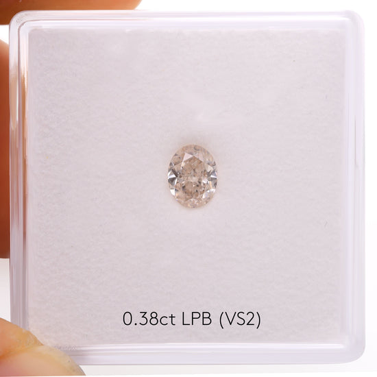 0.38 Carat Light Pink Brown Oval Diamond (VS2) GIA