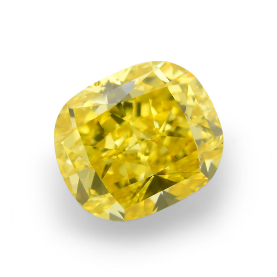 0.73 Carat Fancy Deep Yellow Cushion Diamond VS2 GIA