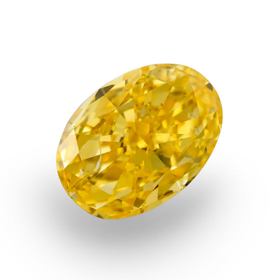 0.35 Carat Fancy Intense Orange Yellow Oval Diamond (I1) GIA