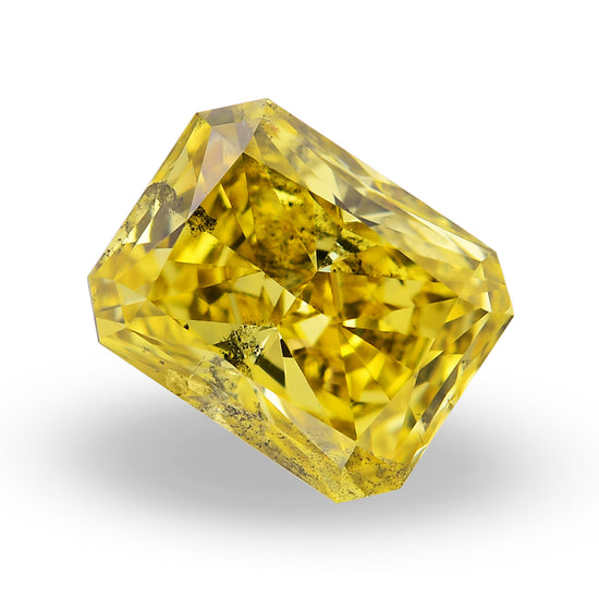 1.01 Carat Fancy Deep Yellow Radiant Diamond (SI2) GIA