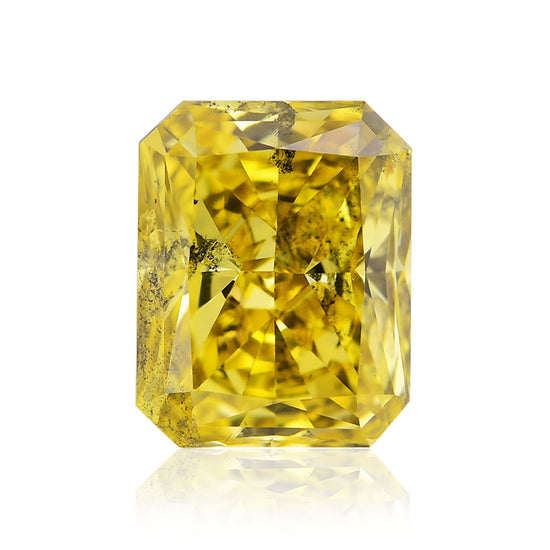 1.01 Carat Fancy Deep Yellow Radiant Diamond (SI2) GIA