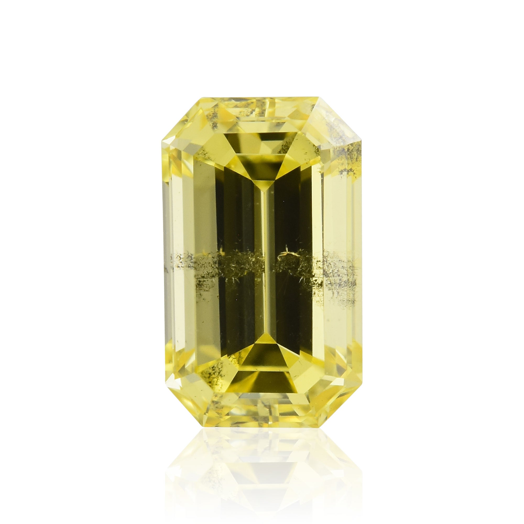 0.43 Carat Fancy Intense Yellow Emerald Diamond (SI2) GIA | LEIBISH