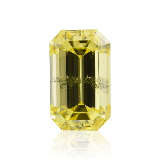 0.43 Carat Fancy Intense Yellow Emerald Diamond (SI2) GIA