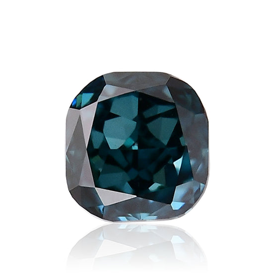 Diamante a cuscino, Blu-Verde Fantasia Intenso, 0,15 carati, VS2, GIA