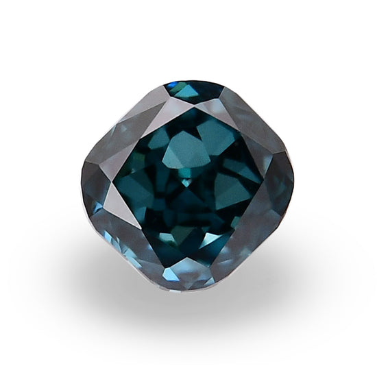 0.15 Carat Fancy Deep Blue Green Cushion Diamond VS2 GIA