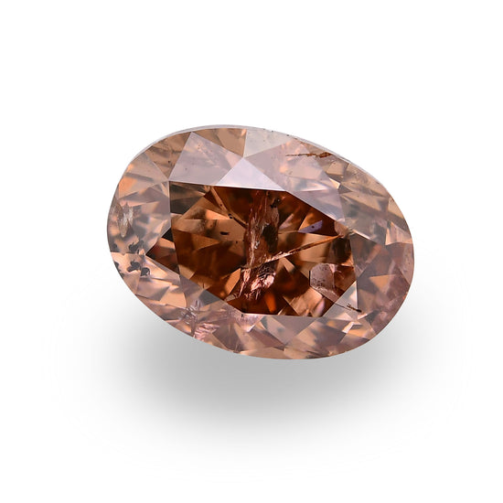 0.80 Carat Fancy Brown Orange Oval Diamond (SI2) GIA