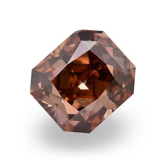 0.73 Carat Fancy Dark Pink Brown Radiant Diamond VS2 GIA