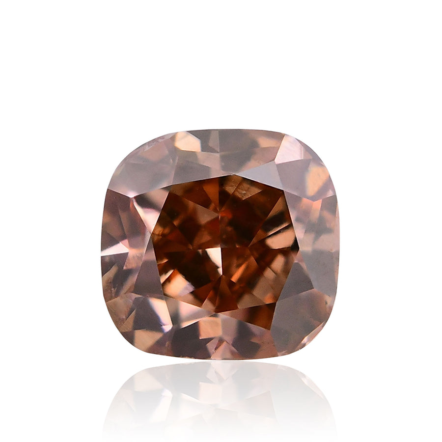 0.41 Carat Fancy Dark Pink Brown Cushion Diamond SI1 GIA