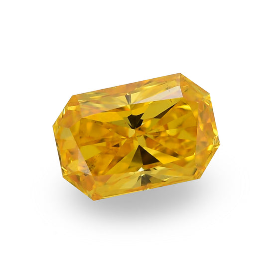 0.32 Carat Fancy Vivid Orange Yellow Radiant Diamond VS2 GIA
