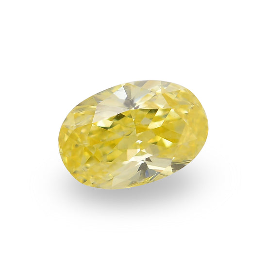 0.25 Carat Fancy Intense Yellow Oval Diamond I1 GIA