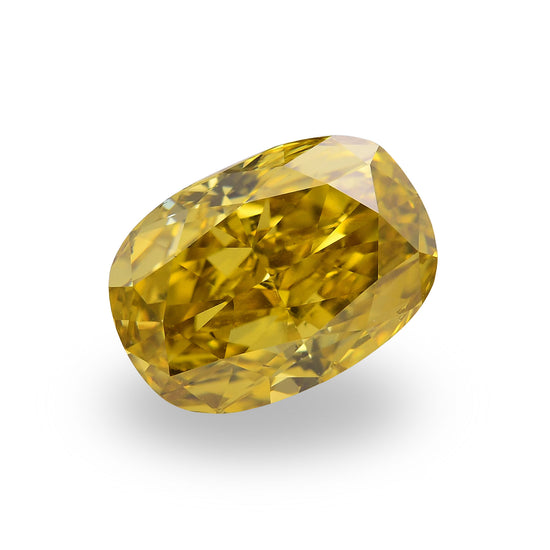 2.51 Carat Fancy Deep Yellow Cushion Diamond SI2 GIA
