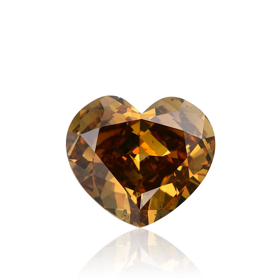 5.01 carati Fancy Deep Brown Orange CUORE Diamante SI1 GIA