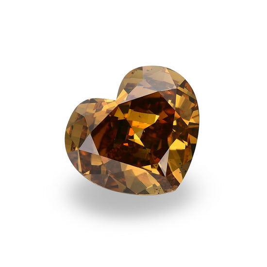 5.01 carati Fancy Deep Brown Orange CUORE Diamante SI1 GIA