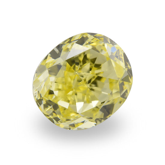 1.50 Carat Fancy Intense Yellow Oval Diamond SI1 GIA