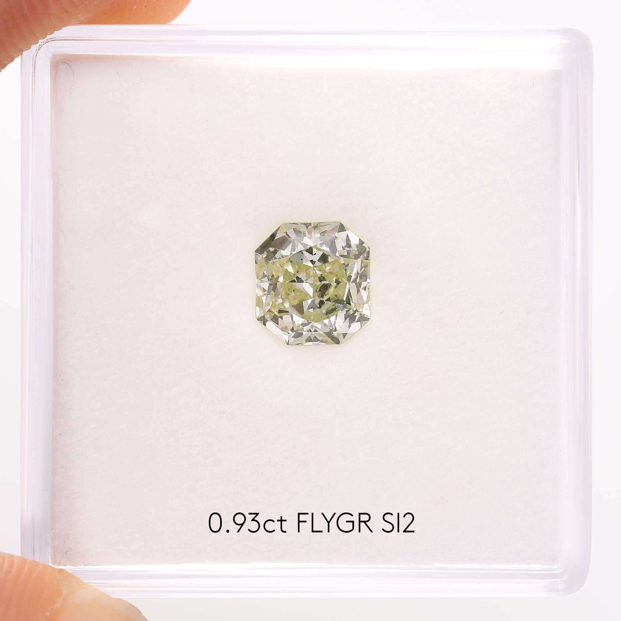 アクセサリー 0.138 Light Grayish Greenish Yellow SI-2 0.93 Carat Fancy Light Yellow Green Radiant Diamond SI2 GIA | LEIBISH