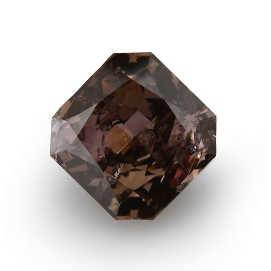 2.01 Carat Fancy Dark Pinkish Brown Radiant Diamond I1 GIA