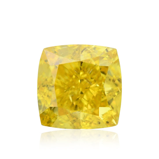 0,55 Karat Fancy Vivid Yellow Cushion Diamant SI2 GIA
