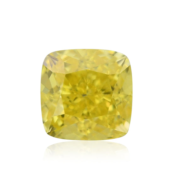 0.35 Carat Fancy Vivid Yellow Cushion Diamond SI1 GIA