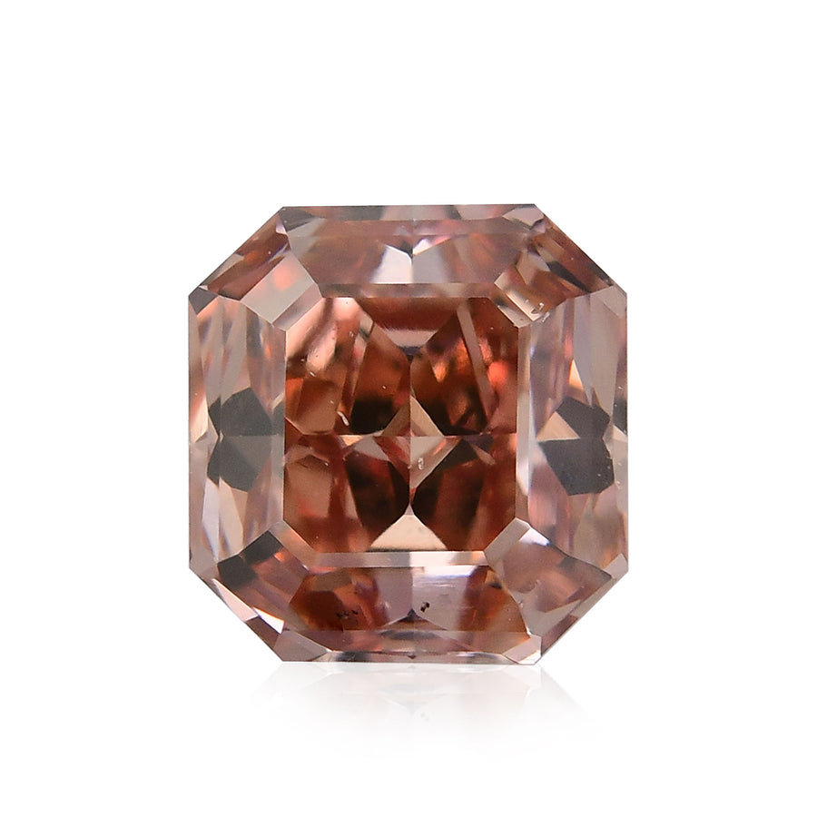 1.02 Karat Fancy Intense Orangy Pink Radiant Diamant SI1 GIA