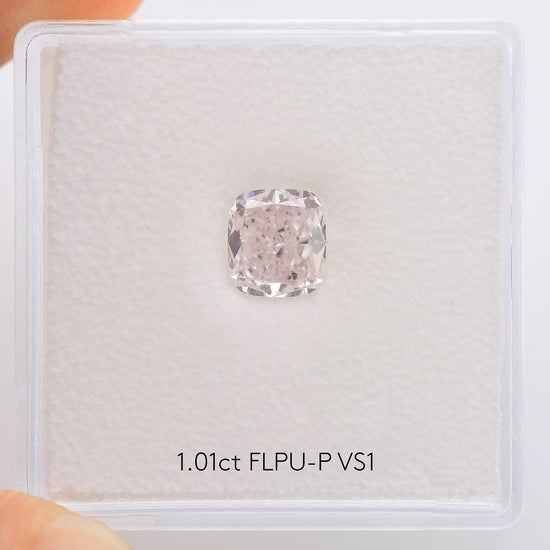 1.01 Carat Light Pink Cushion Diamond VS1 GIA
