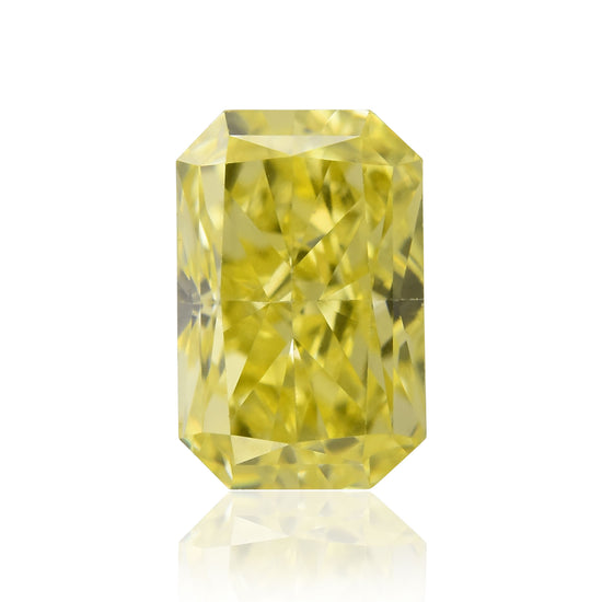 0.47 Carat Fancy Intense Yellow Radiant Diamond VVS2 GIA