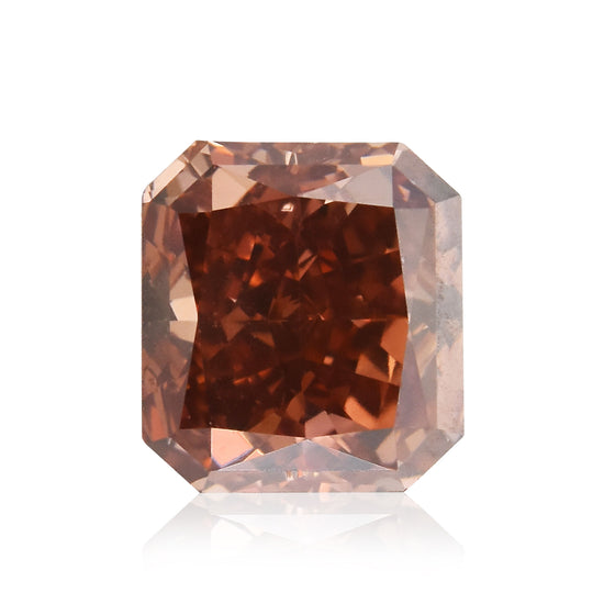 1.01 Carat Fancy Deep Orangy Pink Radiant Diamond VS2 GIA