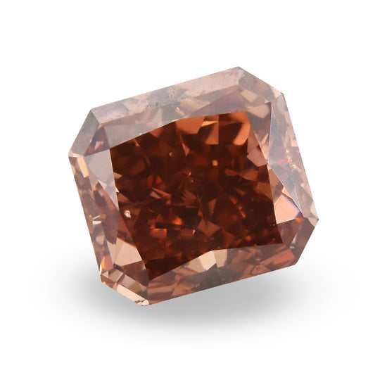 1.01 Carat Fancy Deep Orangy Pink Radiant Diamond VS2 GIA